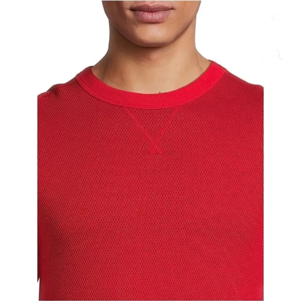 Mens Hanes Originals Raschel Reversible Knit Thermal Top & Bottom Size M
